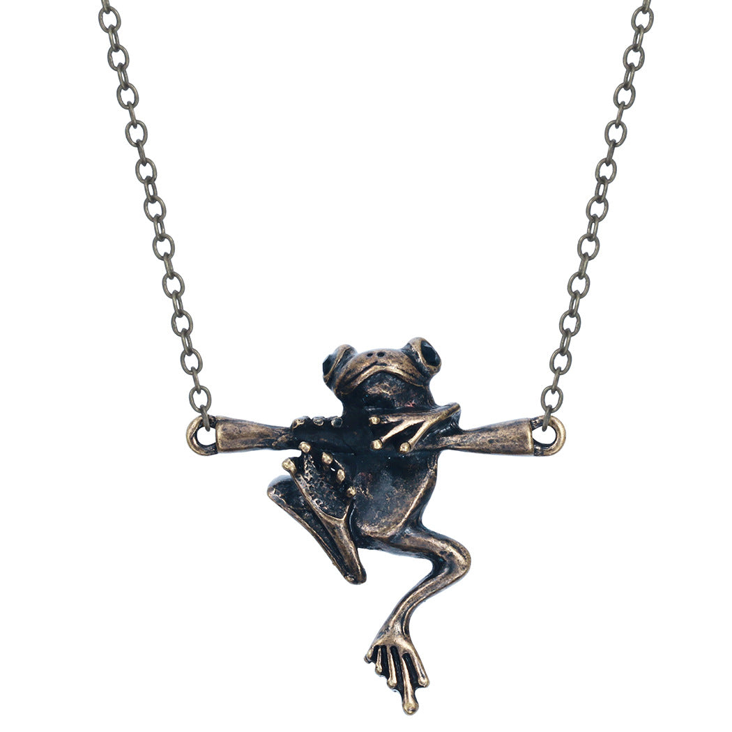 Women's & Men's Fashion Simple Cute Frog Animal Antique Necklaces