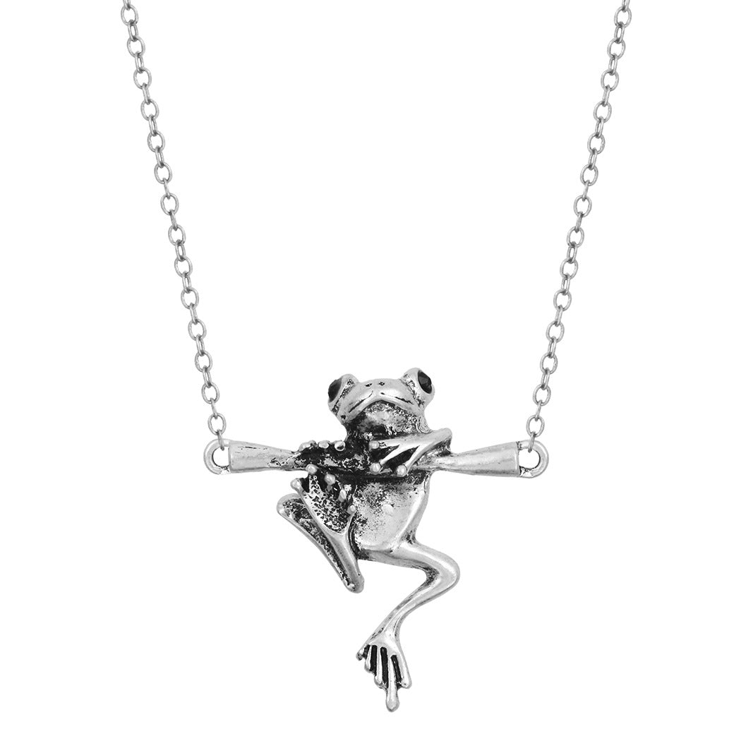Women's & Men's Fashion Simple Cute Frog Animal Antique Necklaces