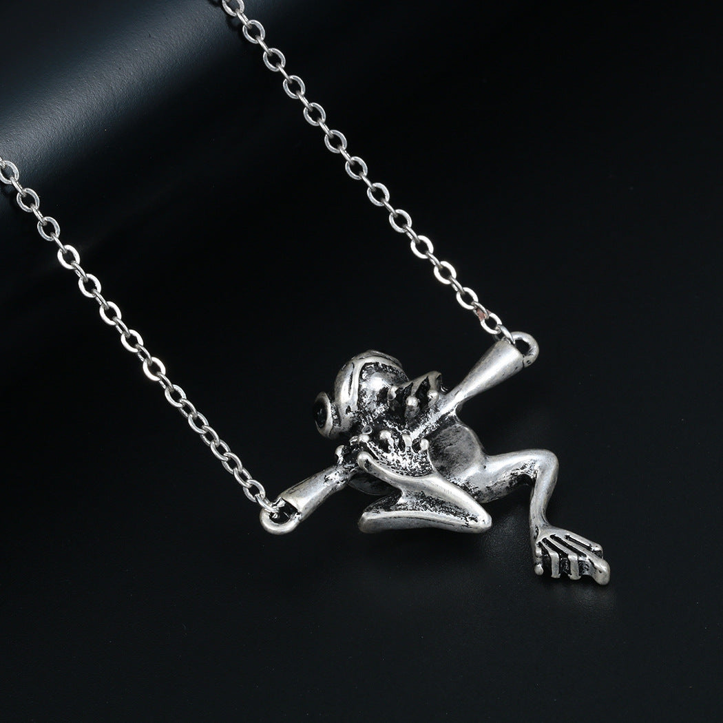 Women's & Men's Fashion Simple Cute Frog Animal Antique Necklaces
