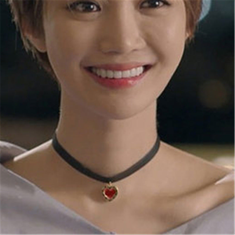 Simple Black Lace Neckband Necklet Female Necklaces