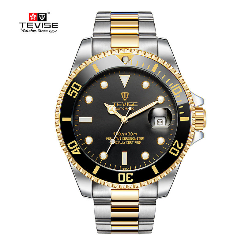Men's Classic Watch Steel Waterproof Automatic Lux Mechanical Watches