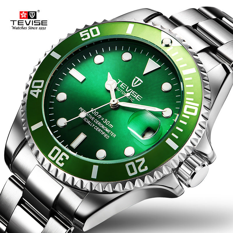 Men's Classic Watch Steel Waterproof Automatic Lux Mechanical Watches