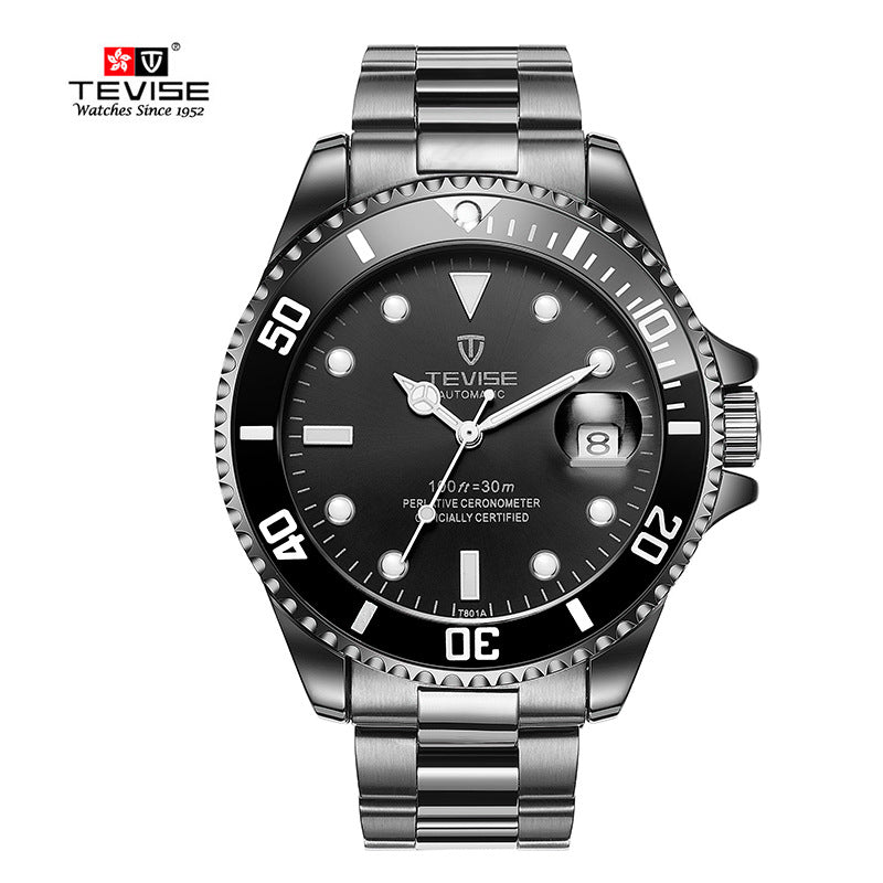 Men's Classic Watch Steel Waterproof Automatic Lux Mechanical Watches