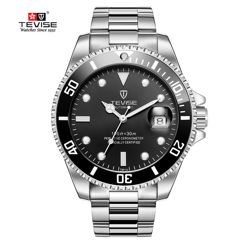 Men's Classic Watch Steel Waterproof Automatic Lux Mechanical Watches