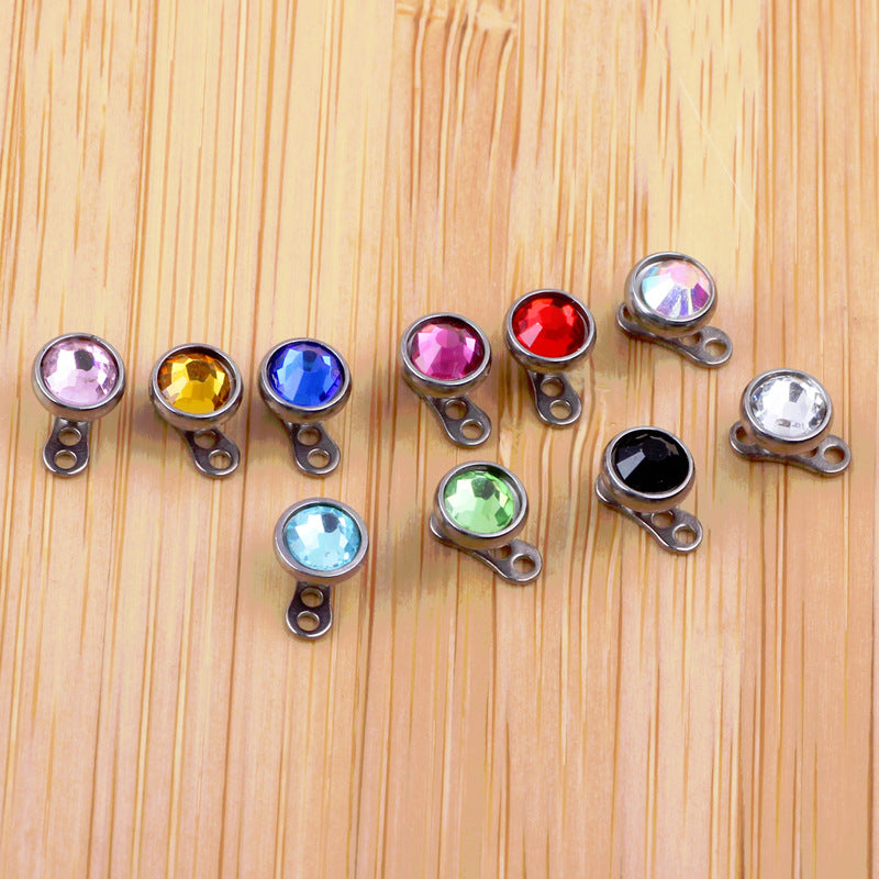 Pure Titanium Buried Bone Nail Implant Earrings