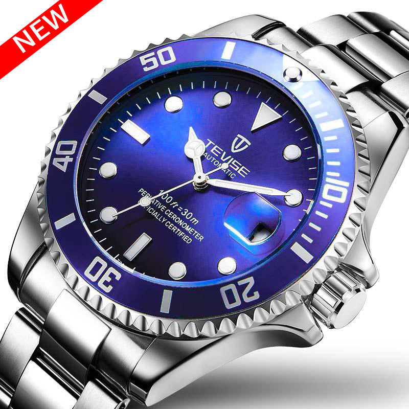 Men's Classic Watch Steel Waterproof Automatic Lux Mechanical Watches