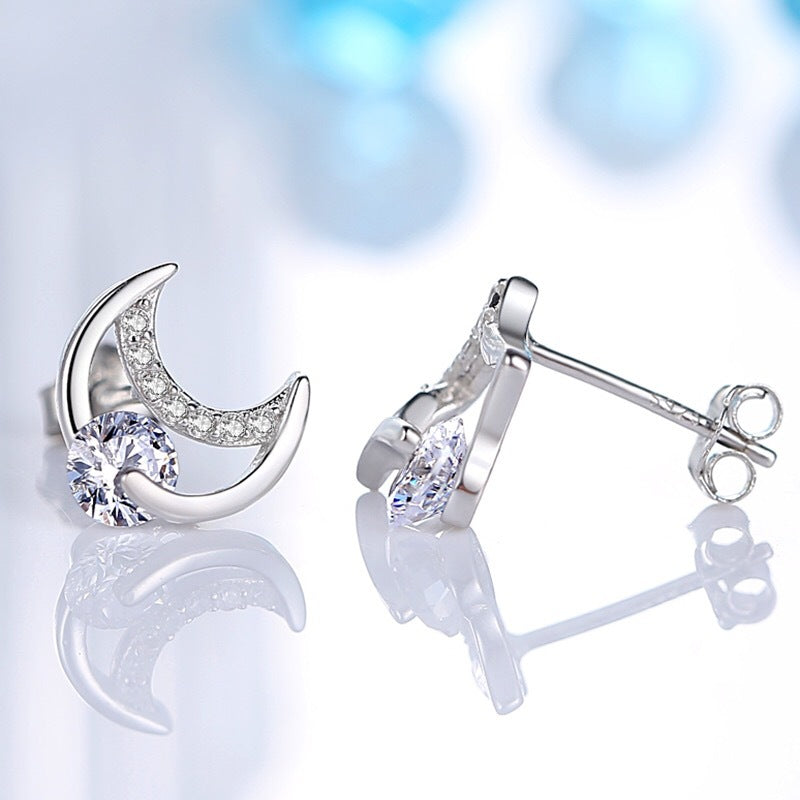 Korean Style Female Star Moon Temperament Earrings