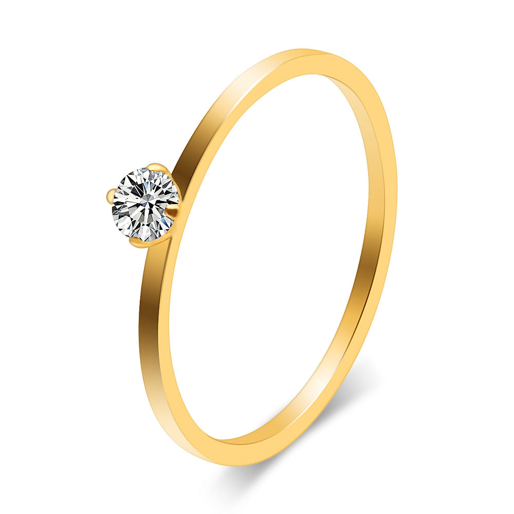 Simple Personality Stainless Steel Three-color Versatile Rings