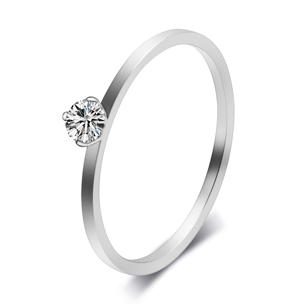 Simple Personality Stainless Steel Three-color Versatile Rings