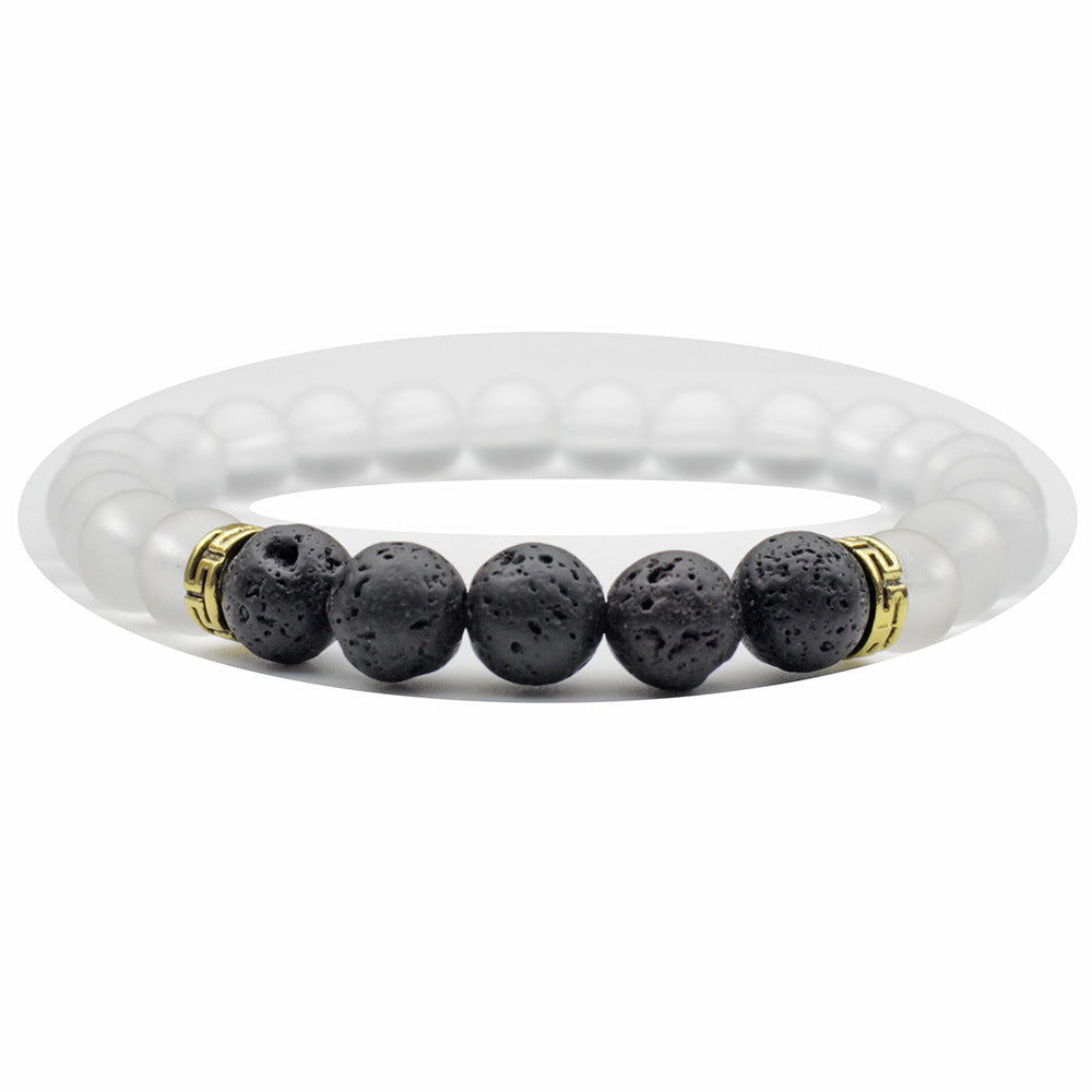 Popular Ornament Rhodochrosite Volcanic Rock Drip Essential Oil Bracelets