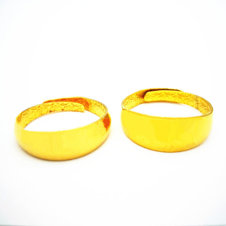 Women's & Men's Gold Open-end Polished Brass Gold-plated Vietnam Rings