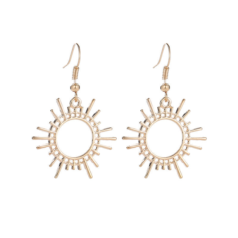 Women's Trendy Gear Creative Geometric Alloy Ornament Earrings