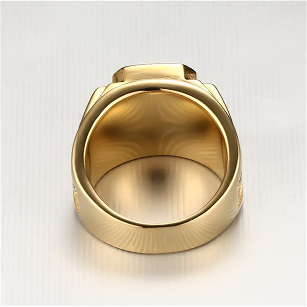 Men's Ornament Trendy Fashion Vintage Gold Rings