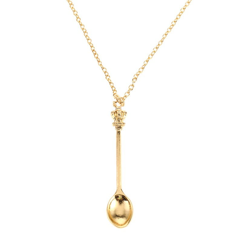 Jewelry Crown Mini Tea Spoon Classical Royal Necklaces