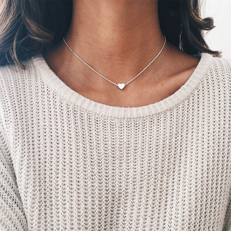 Ornament Simple Exquisite Versatile Alloy Peach Necklaces