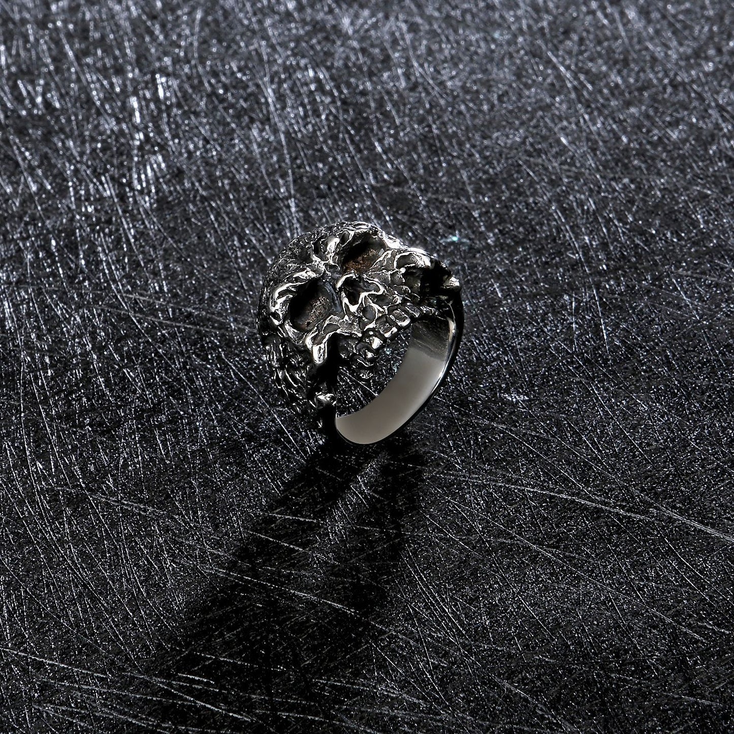 Men's Punk Skull Titanium Steel Personality Retro Rings