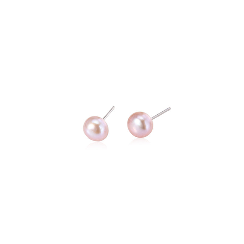 Women's Freshwater Pearl Sterling Sier Ear Mini Earrings