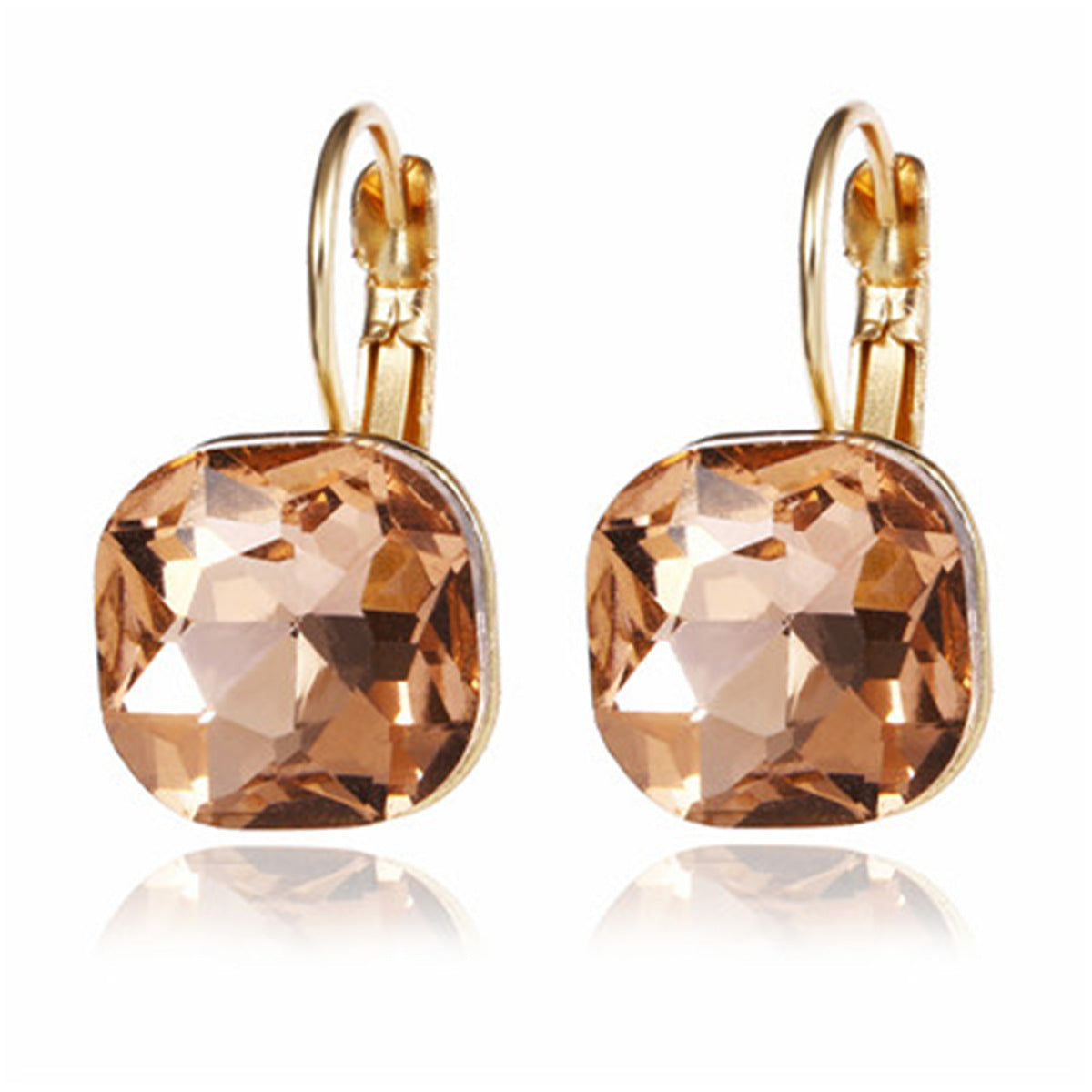 Style Popular Ornament Elegant Square Diamond Earrings