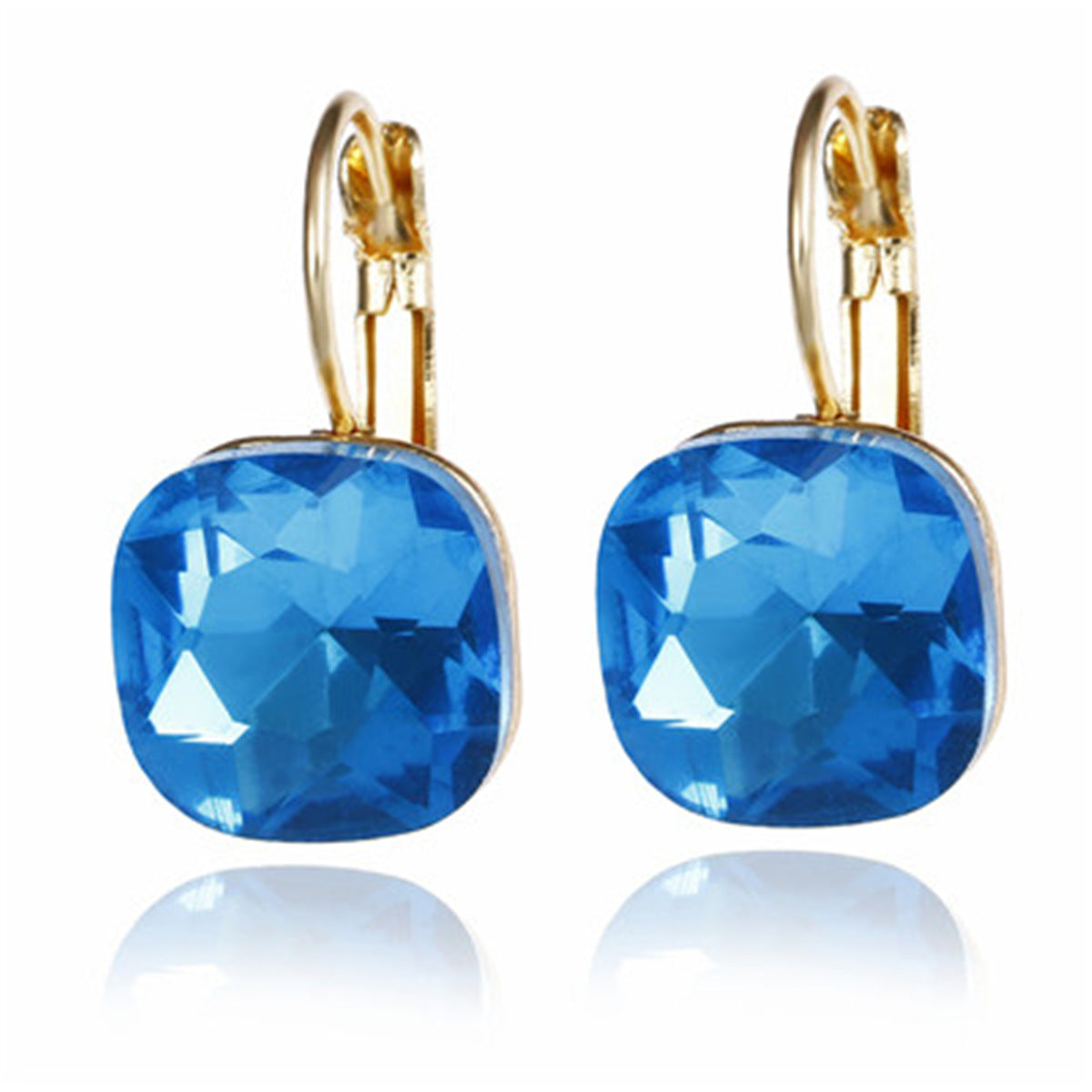 Style Popular Ornament Elegant Square Diamond Earrings