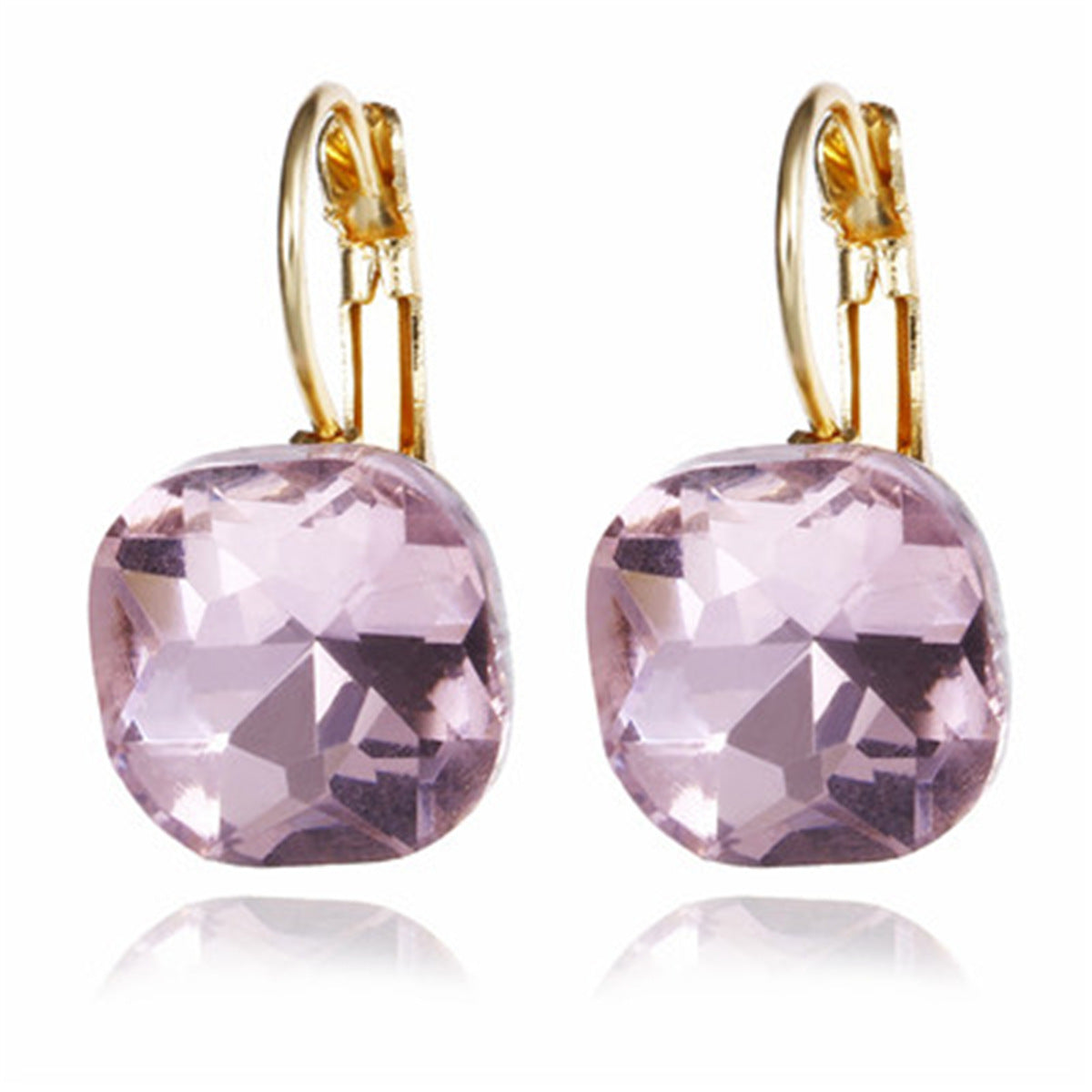 Style Popular Ornament Elegant Square Diamond Earrings