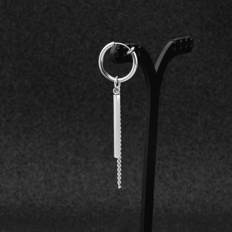 Women's & Men's Park Square Stick Chain Eardrop Ear Earrings