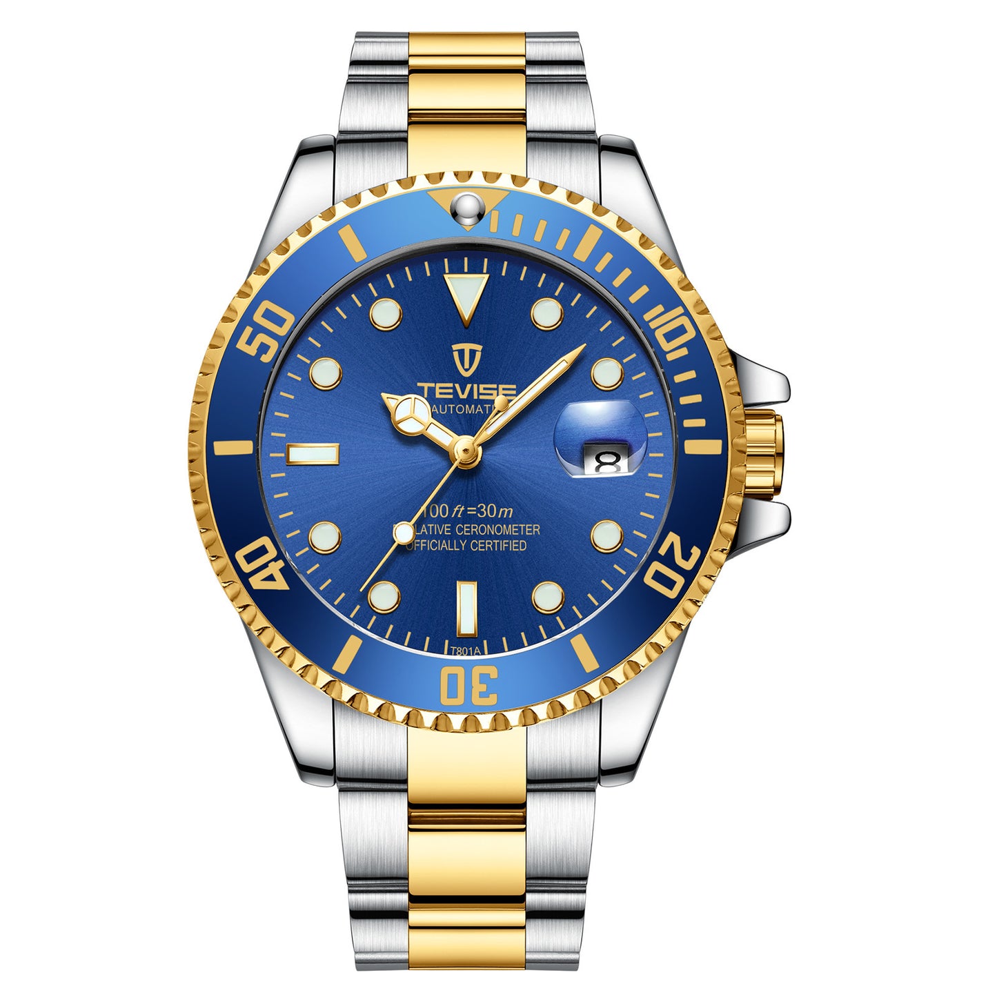 Men's Classic Watch Steel Waterproof Automatic Lux Mechanical Watches