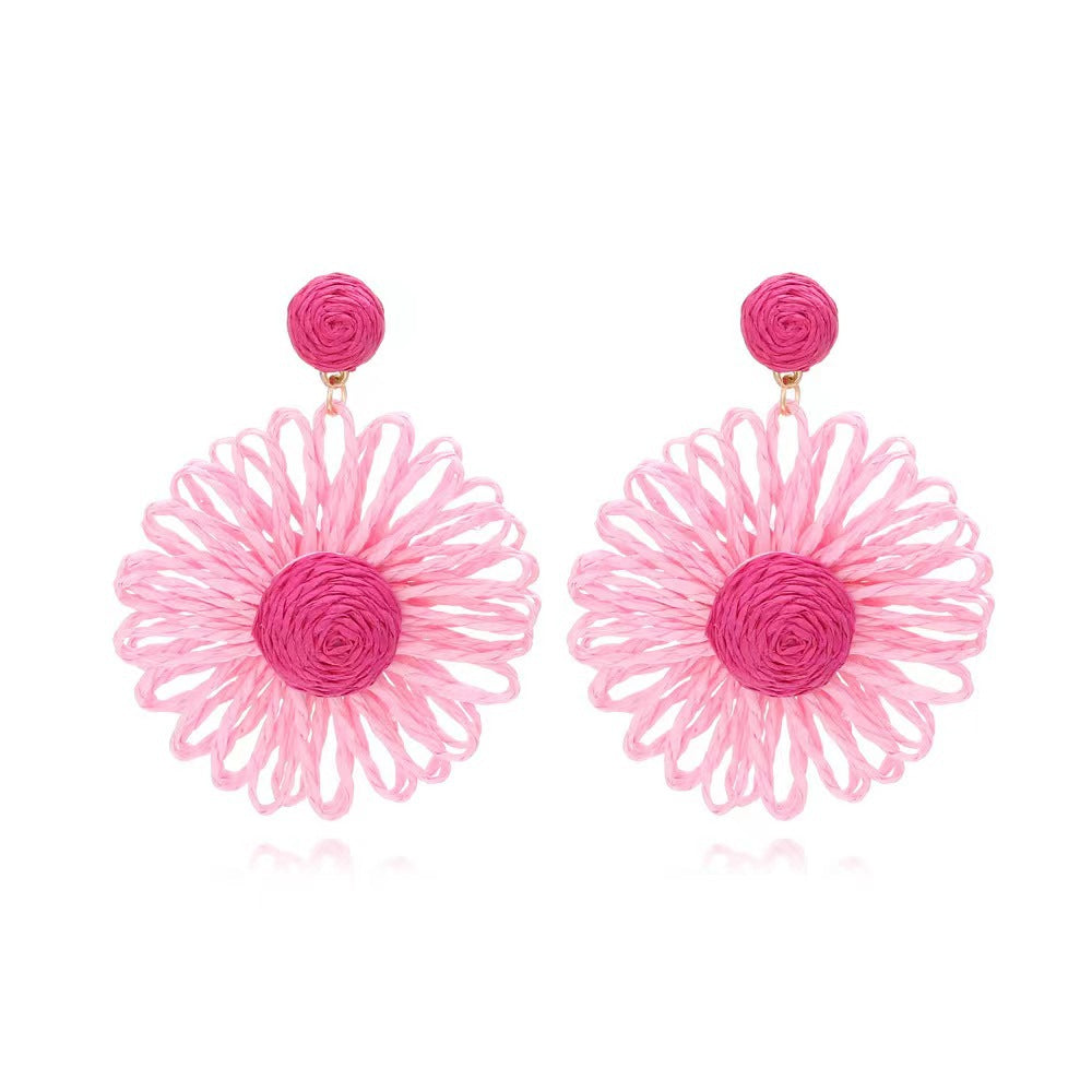 Rope Flower Summer Personalized Small Fresh Fashion Earrings