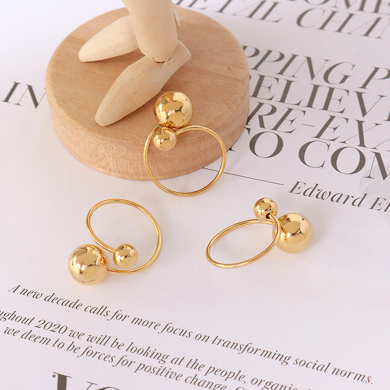 Ball Design Line Sense Open Little Rings