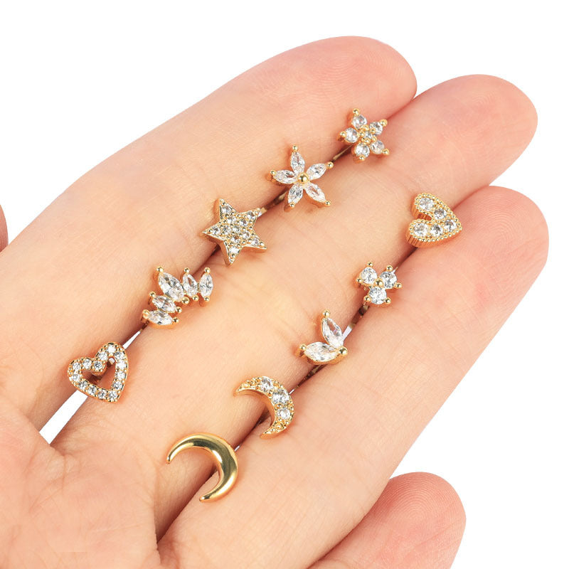 Women's Copper Head Diamond Elegant Stainless Steel Rings