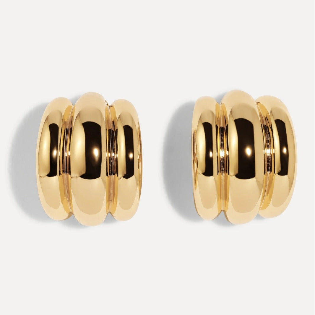 Smooth Arc Claw Ear High Profile Large Earrings
