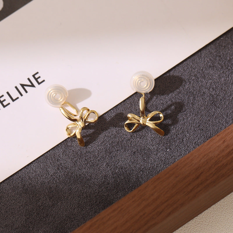 Minority Unique Sweet Bow Ear Clip Earrings