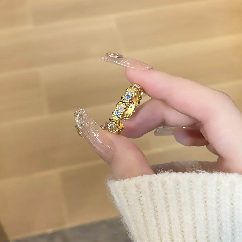 Women's Retro Affordable Luxury Cross Kaleidoscope Colorful Rings