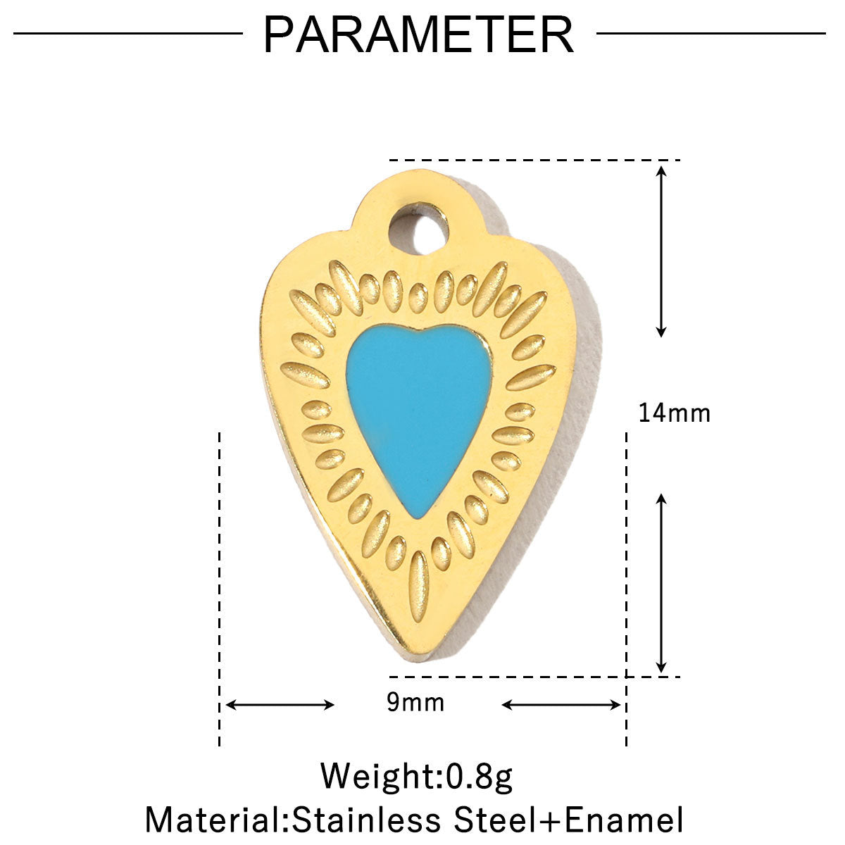 Steel Female Heart Fish Love Color Stainless Pendants