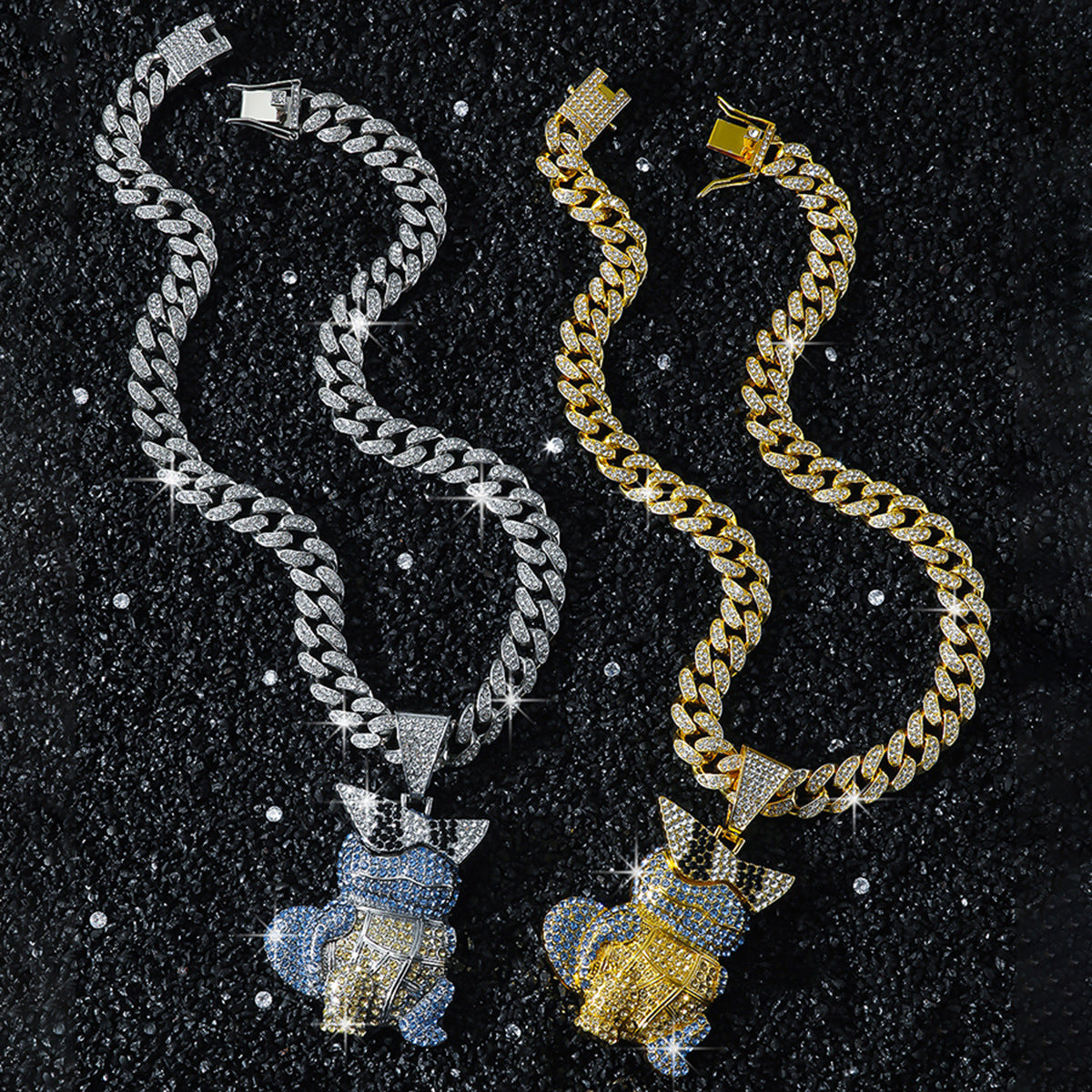 Personalized Hip Hop Style Three-dimensional Cartoon Necklaces