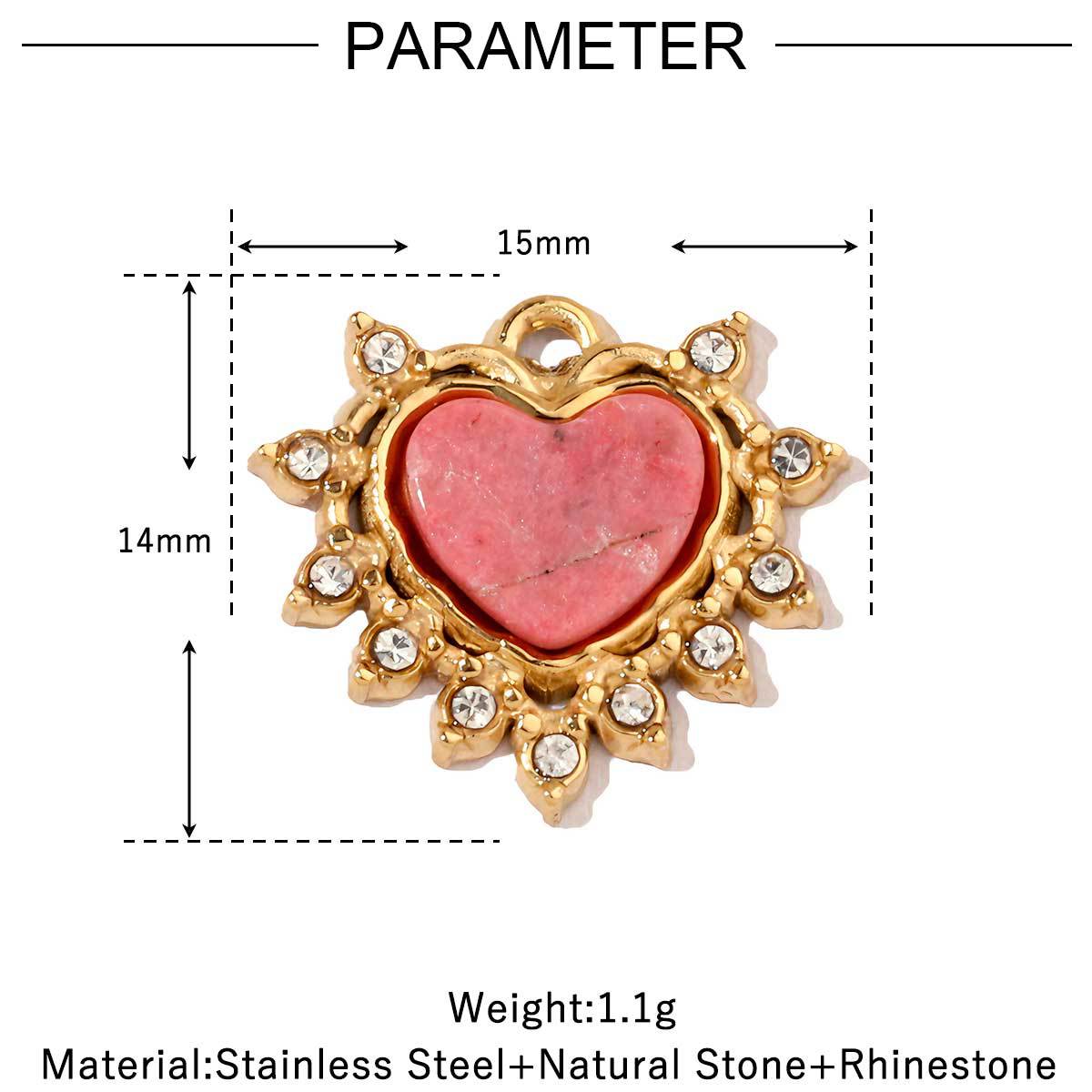 Women's Sun Natural Stone Titanium Steel Gold White Shell Pendants