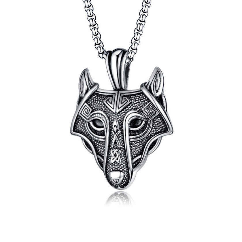 Men's Vintage Cross Ghost Head Titanium Fashion Necklaces