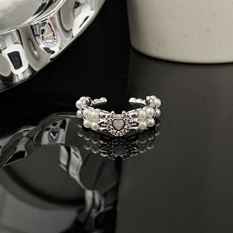 Asterism Simple Opal Stylish Opening Female Niche Design Light Rings