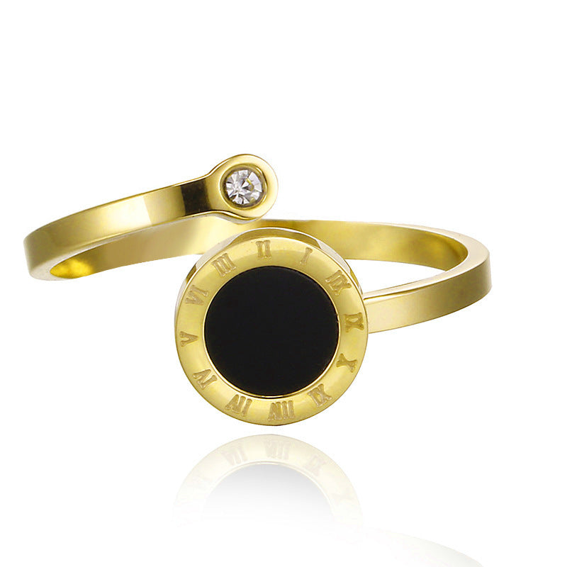 Personalized Female Boutique Titanium Steel Fashion Rings