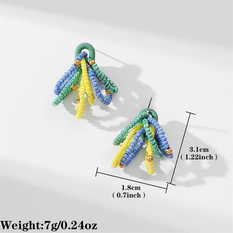 Fashion Design Candy Color Chain Female Dopamine Rings