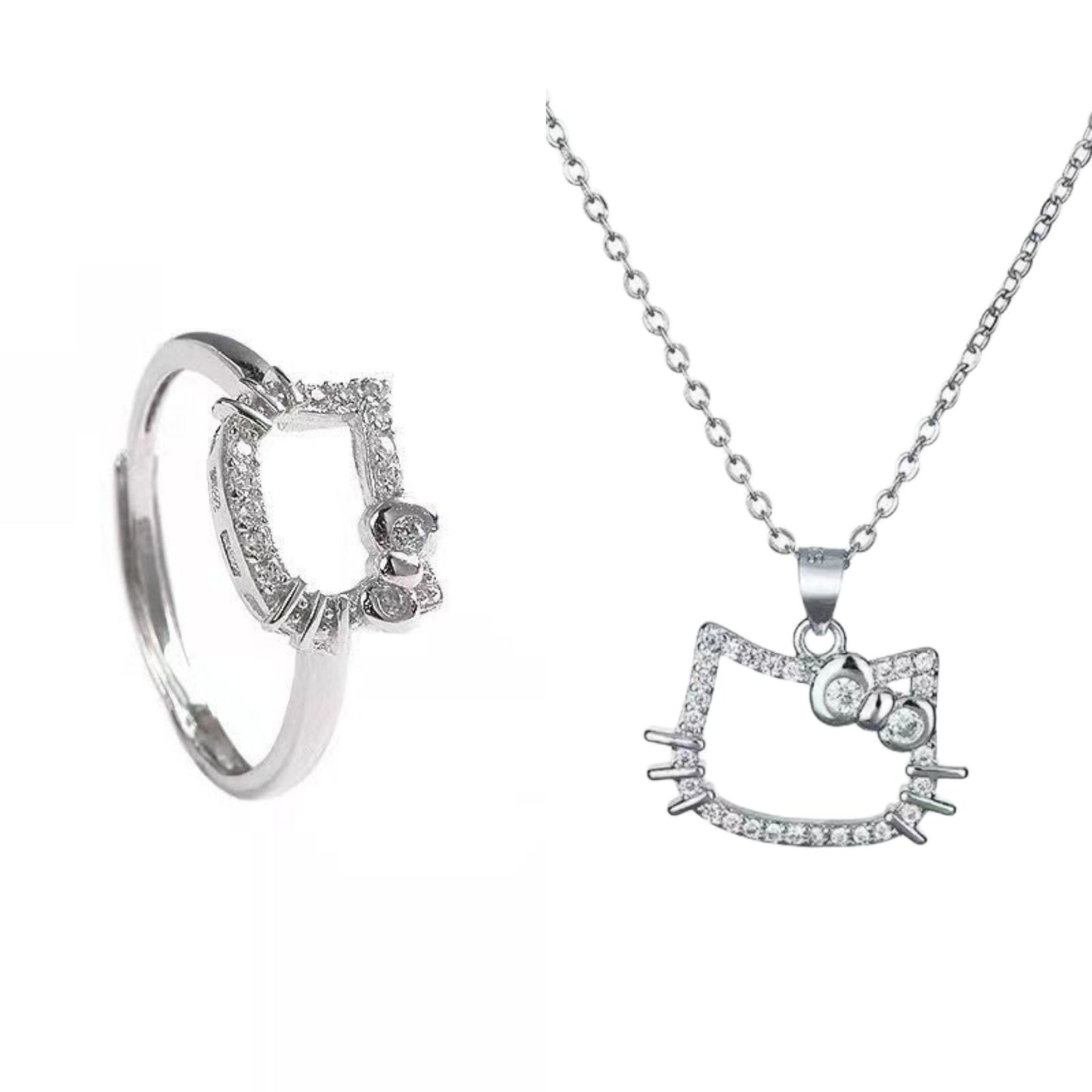 Cat Fashion Heart Girlfriends Clavicle Chain Summer Niche Necklaces