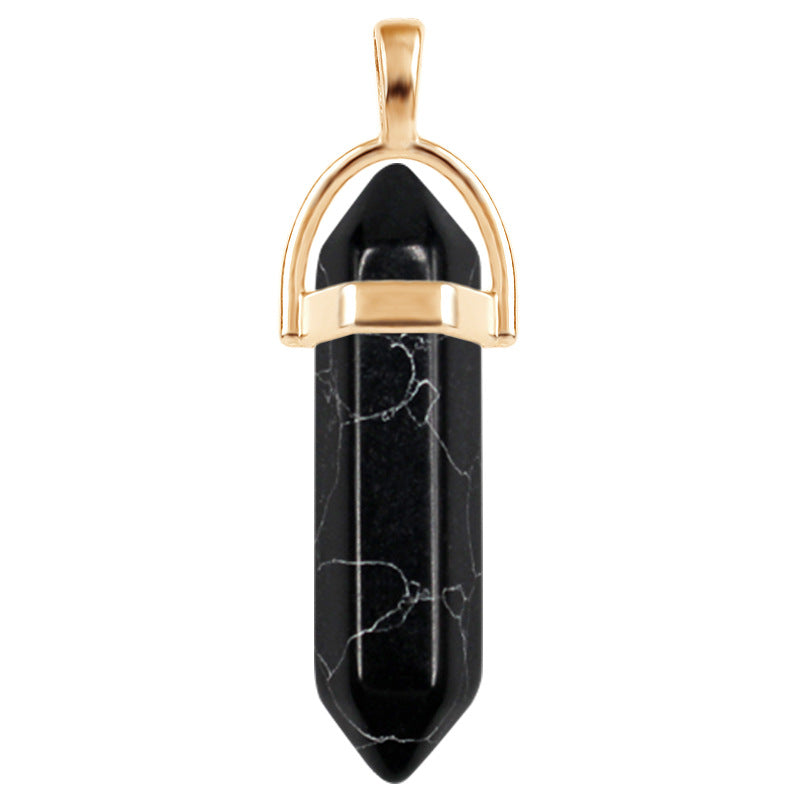 Crystal Hexagon Prism Hexagonal Column Natural Necklaces