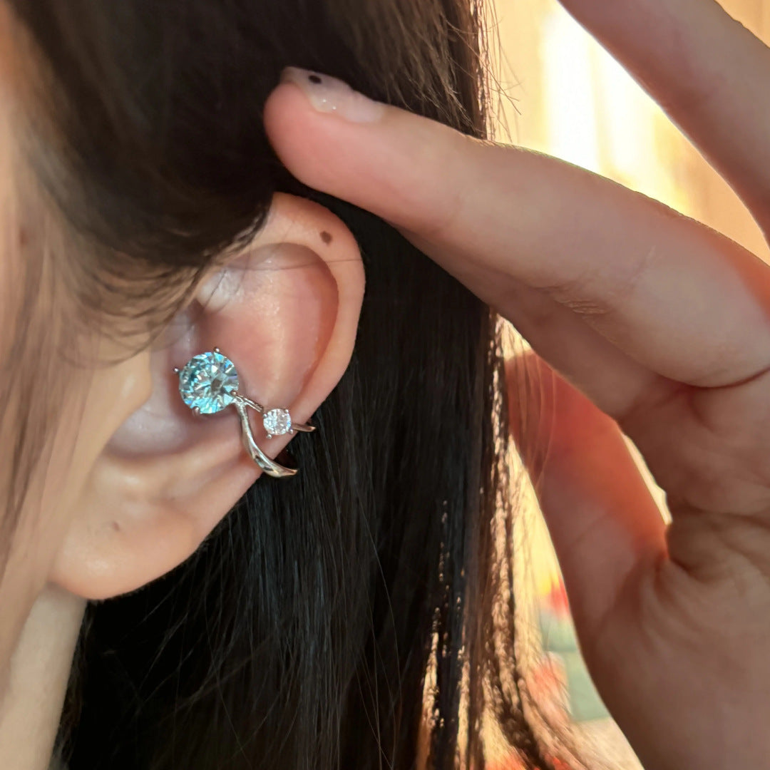 Women's Clip Without Pierced Niche Design Simple Zircon Earrings