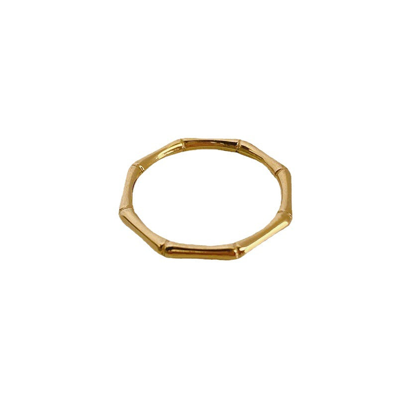 Bamboo Bone Knuckle Tail Design Light Luxury Rings