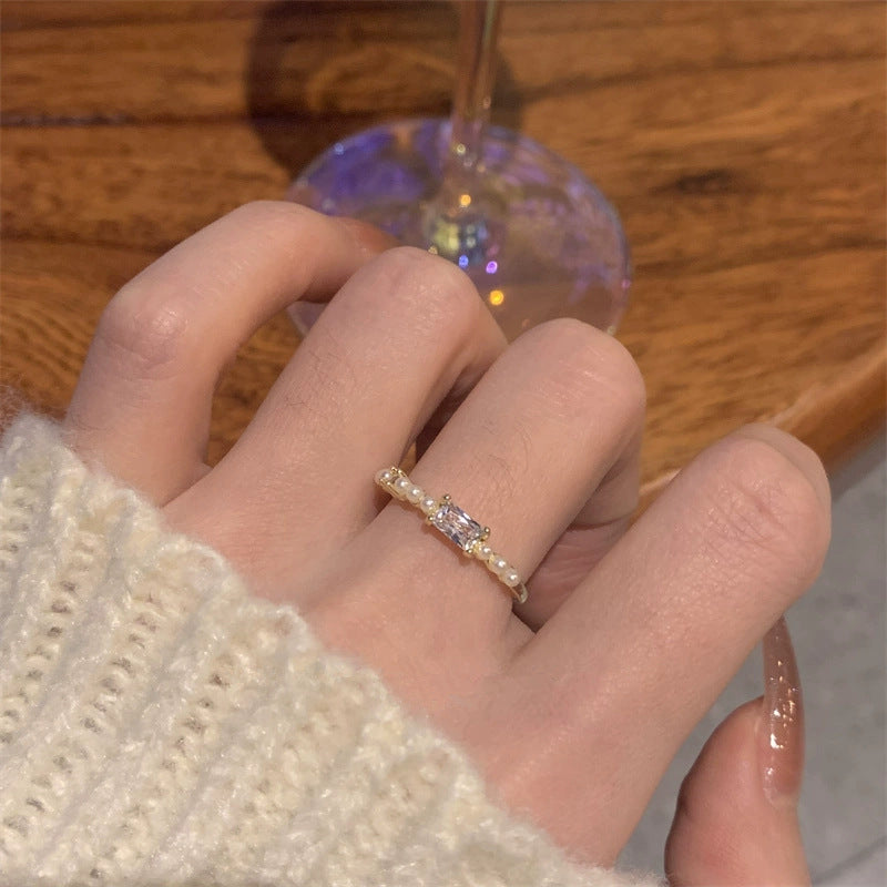 Super Shiny Light Luxury Full Zirconium Open Rings
