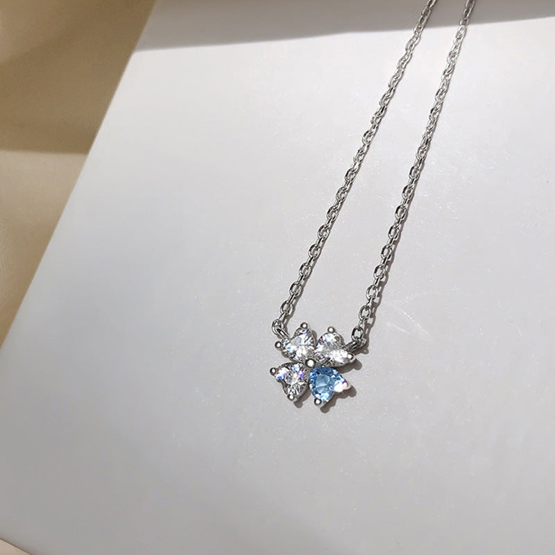 Zircon Heart-shaped Four-leaf Clover Special Interest Necklaces