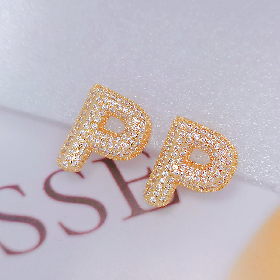 Fashion Balloon Bubble Cute Chubby English Earrings