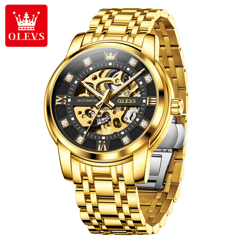 Men's Watch Luminous Waterproof Fashion Hollow Mechanical Watches