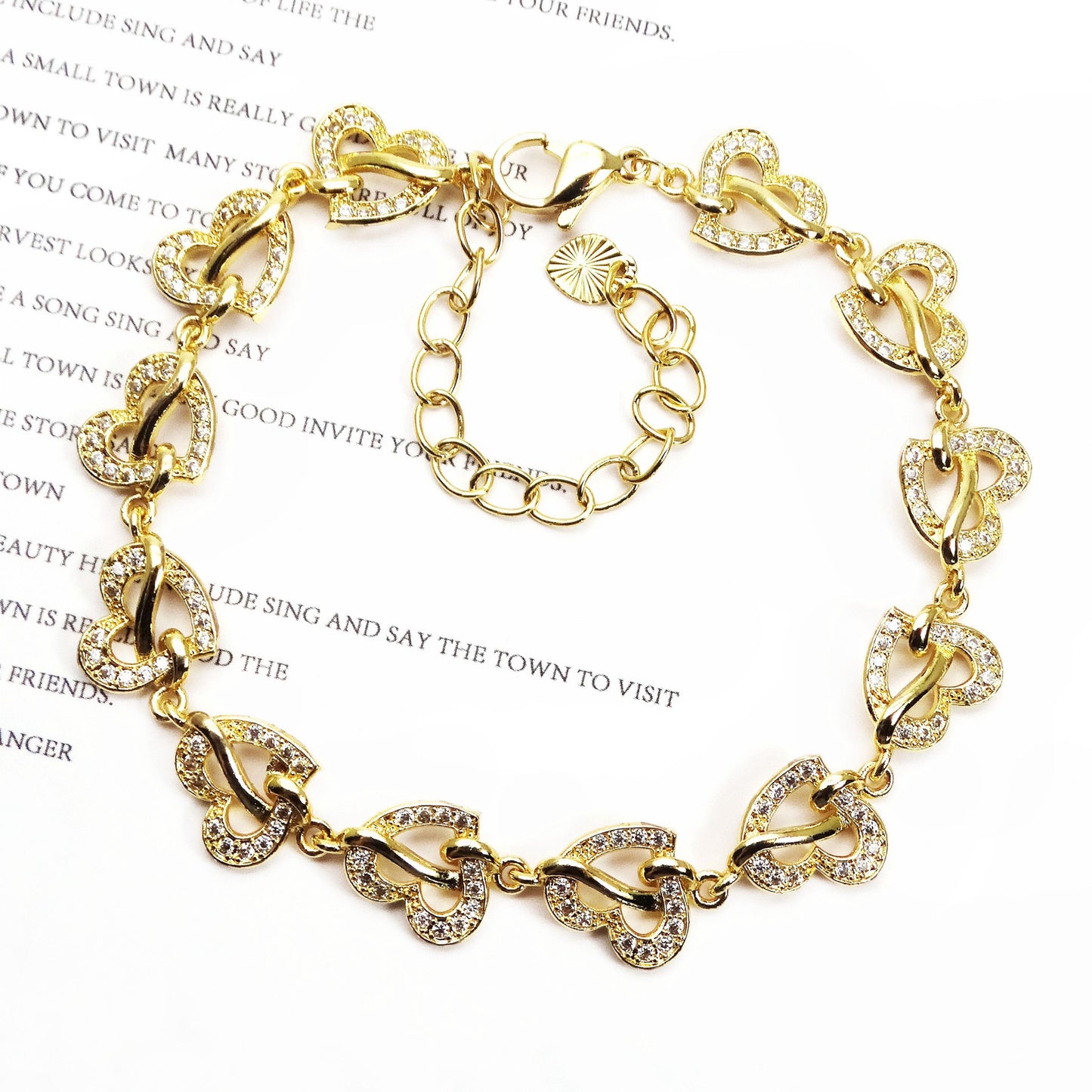 Zircon Heart-shaped Flower Adjustable Fashion Sweet Bracelets