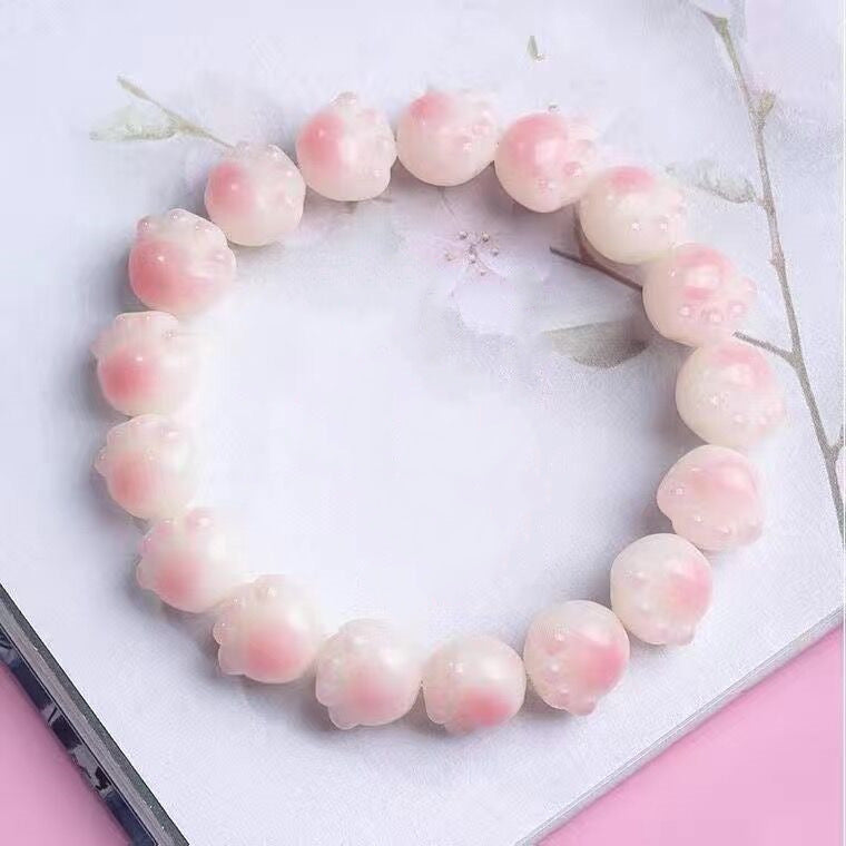 Jade Light Luxury Cat's Paw Elastic Size Bracelets