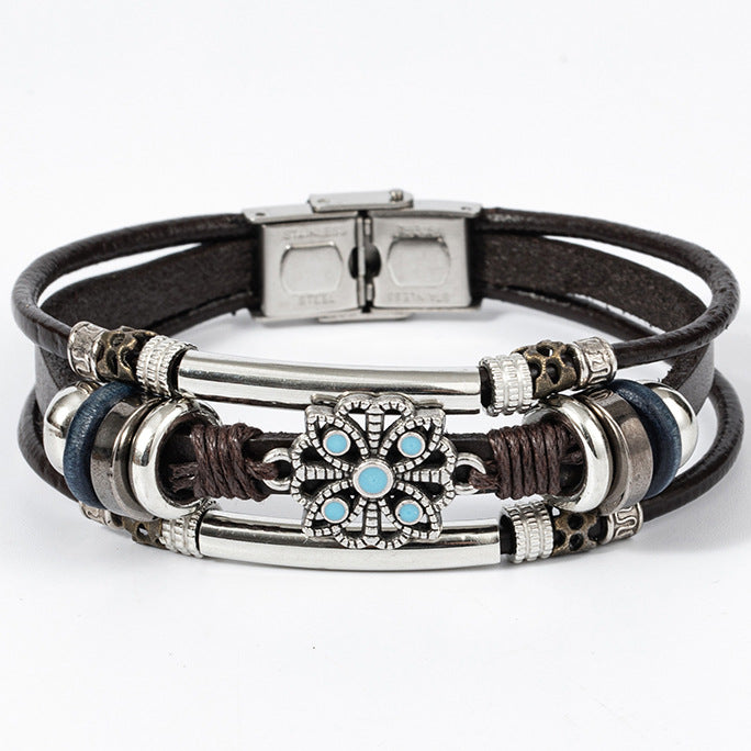 Retro Ethnic Style Turquoise Cat's Eye Bracelets
